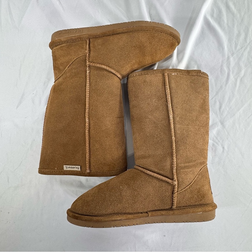 BearPaw Women's Emma  Winter Slip-on Suede Sheepskin Fleece Lined Boots - Picture 3 of 9